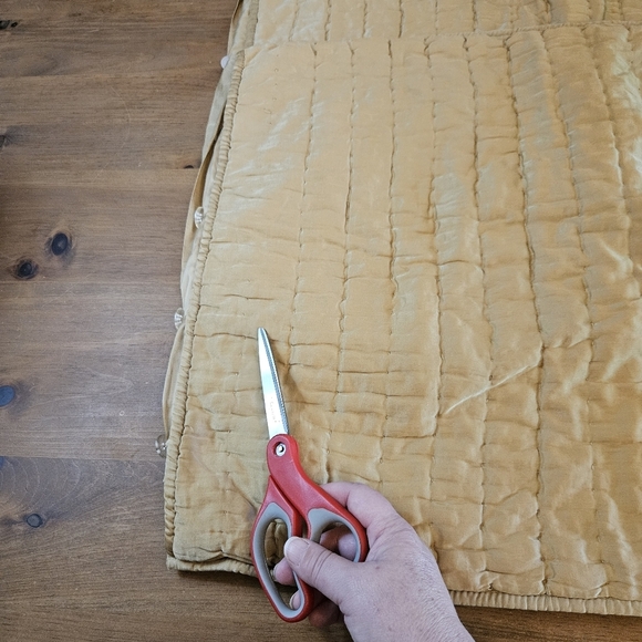 POTTERY BARN WASHED COTTON SILK GOLD IVORY STANDARD PILLOW SHAM 20 X 26 Set Of 2 - Picture 8 of 12